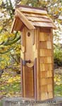 Cedar bird house (click to see larger image)