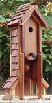 Cedar bird house (click to see larger image)