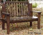 Arts & Crafts Style Bench (click for larger image)